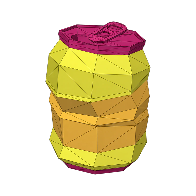 Game-derived low-poly Empty Beer Can bait model from How to Fish