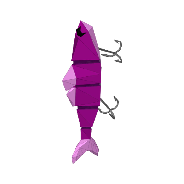 Game-derived low-poly Professional Boss Lure model from How to Fish