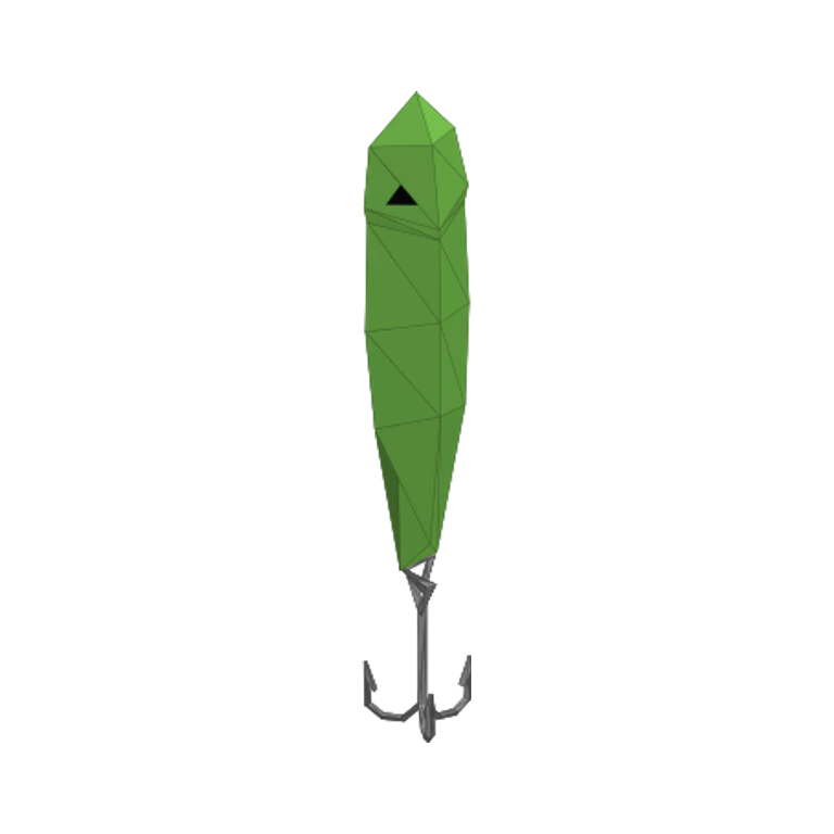 Game-derived low-poly Standard Boss Lure model from How to Fish