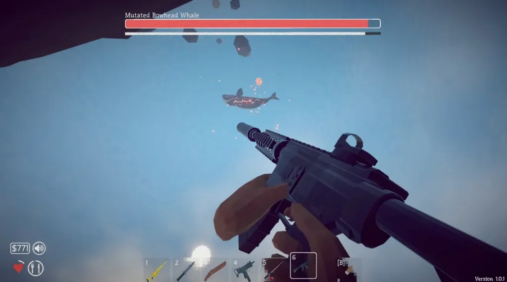 In-game How to Fish Mutated Bowhead Whale final encounter