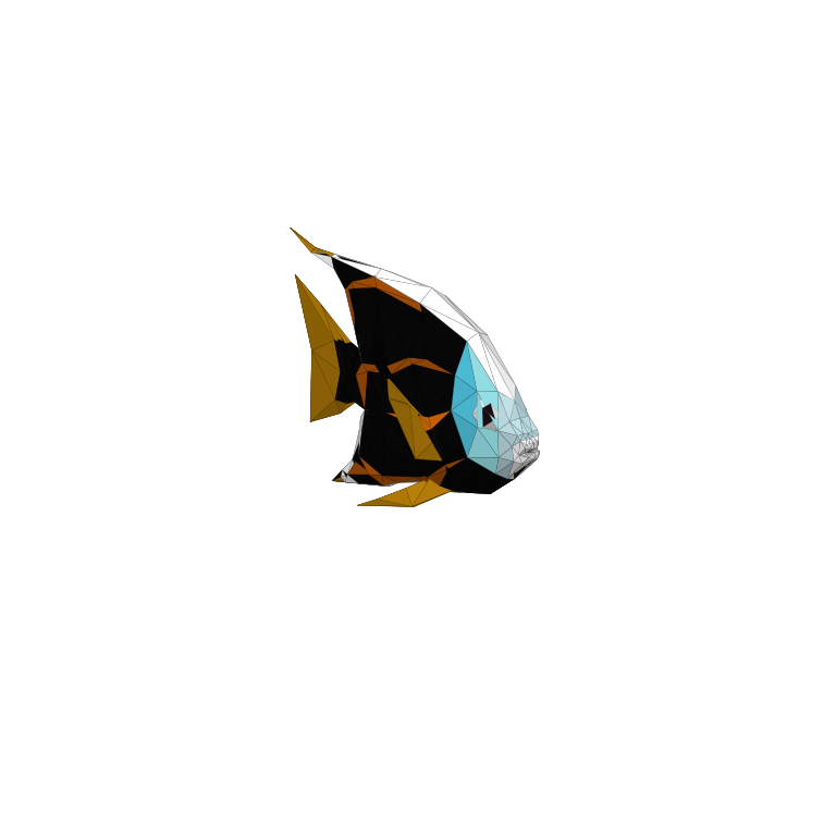 In-game creature asset render of Angelfish