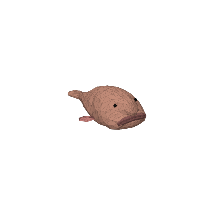 In-game creature asset render of Blobfish