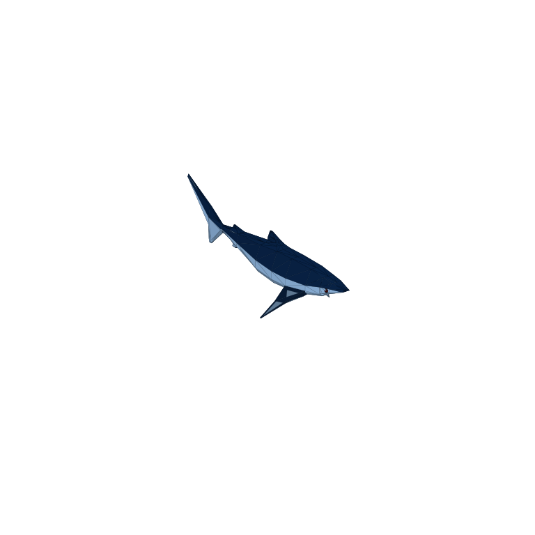 In-game creature asset render of Blue Shark