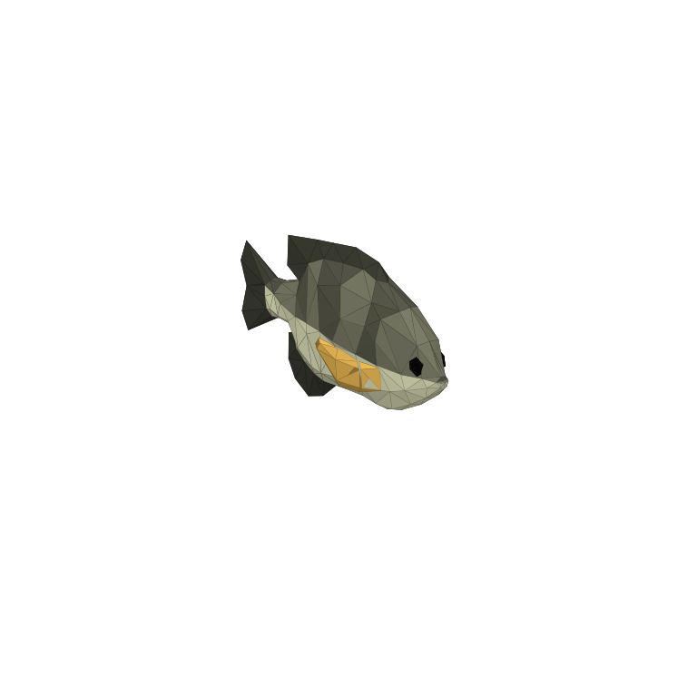 In-game creature asset render of Bluegill