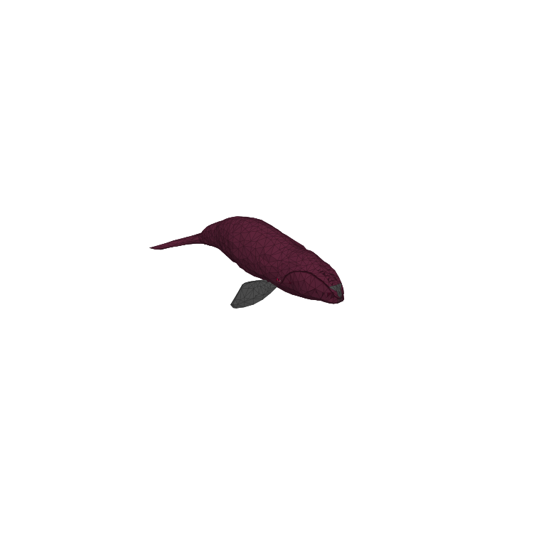 In-game creature asset render of Bowhead Whale