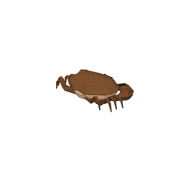 In-game creature asset render of Brown Crab