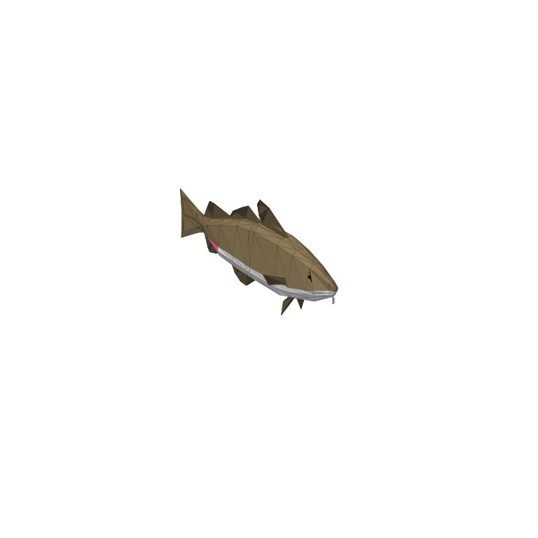 In-game creature asset render of Cod