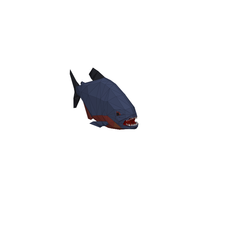 In-game creature asset render of Giant Piranha
