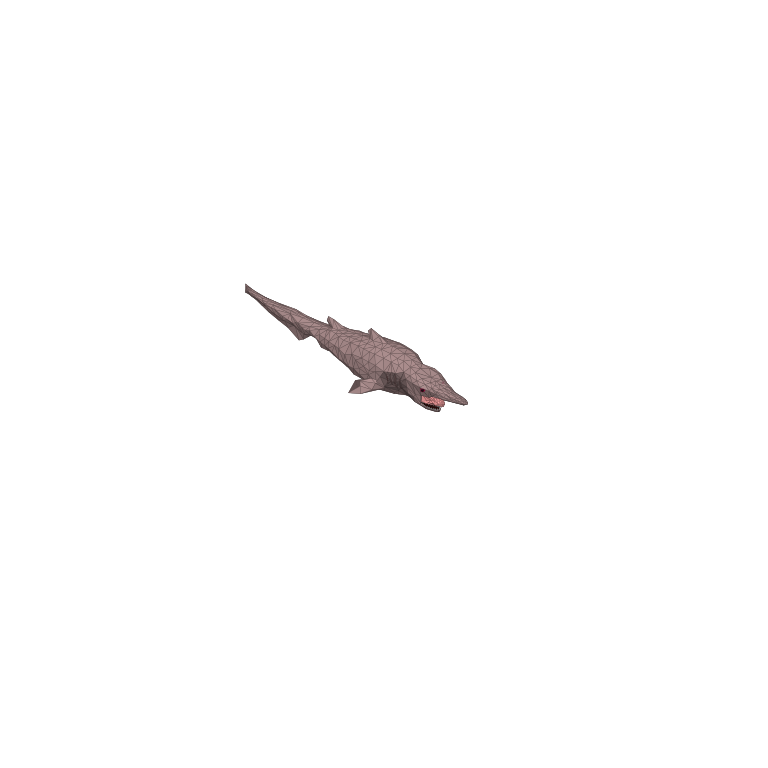 In-game creature asset render of Goblin Shark
