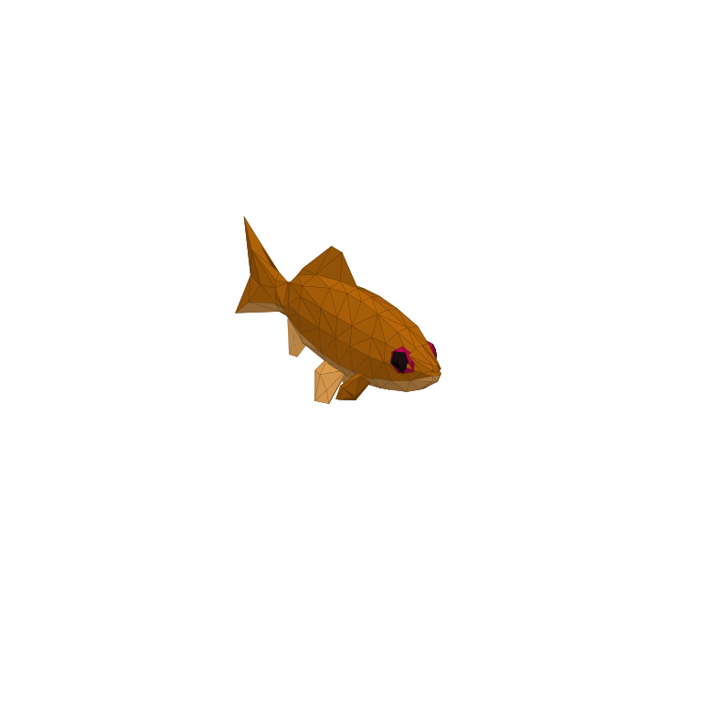 In-game creature asset render of Goldfish