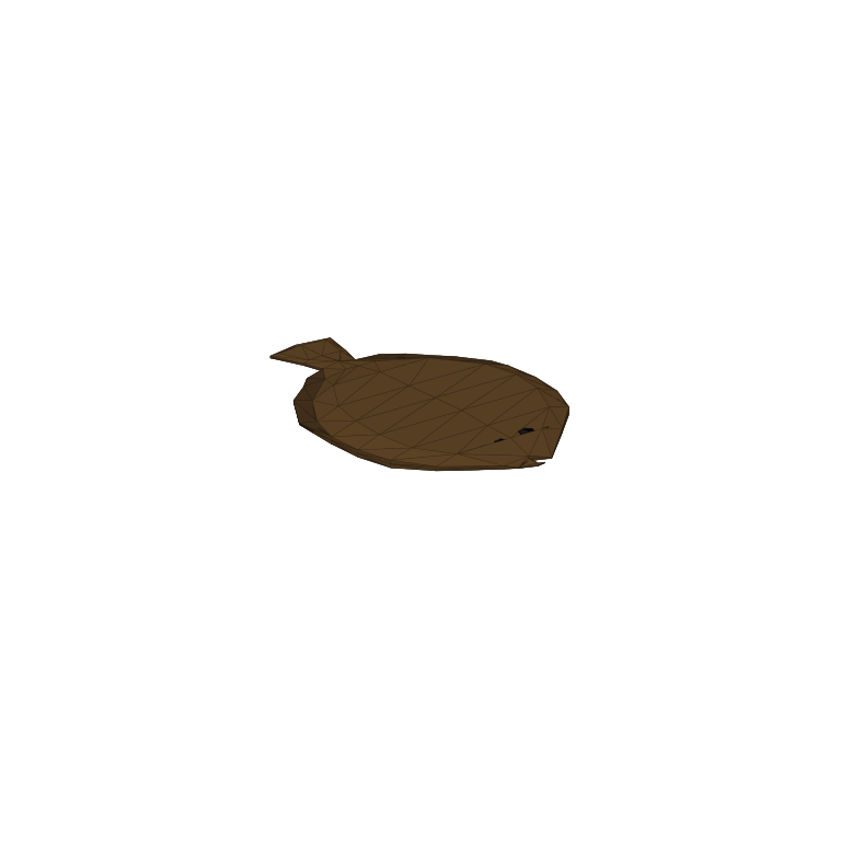In-game creature asset render of Halibut