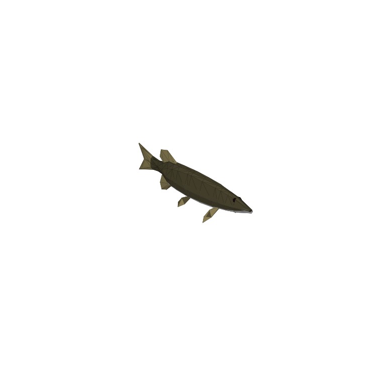 In-game creature asset render of Pike