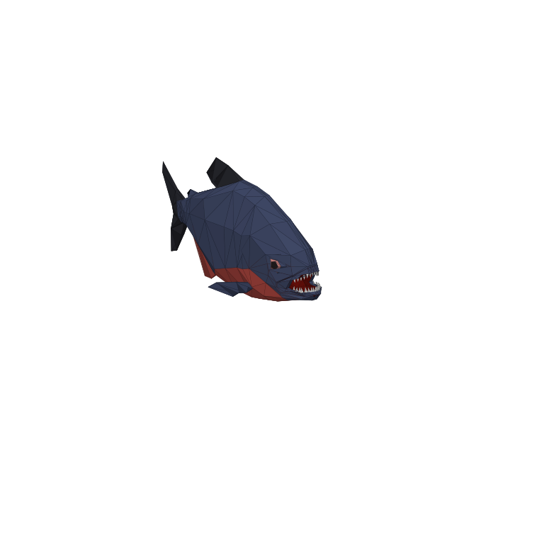 In-game creature asset render of Piranha