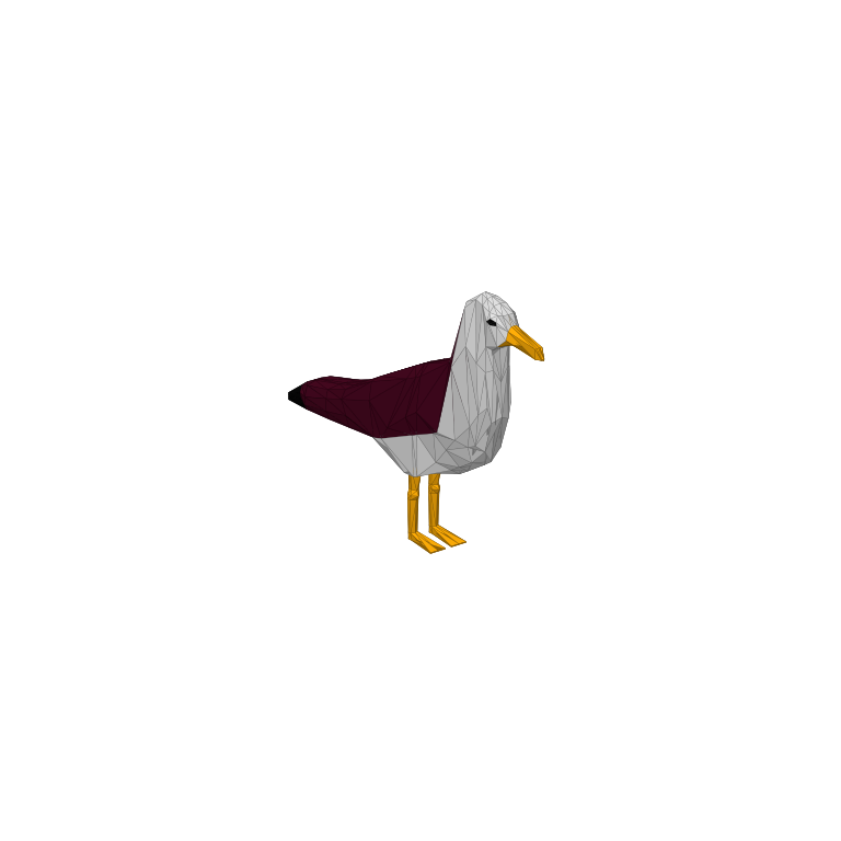 In-game creature asset render of Seagull