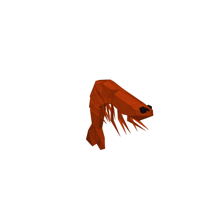 In-game creature asset render of Shrimp