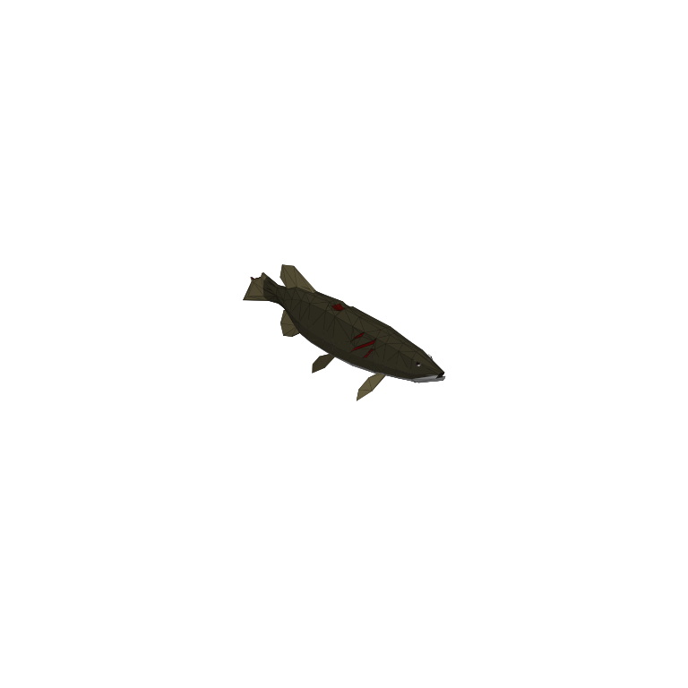 In-game creature asset render of The Old Pike