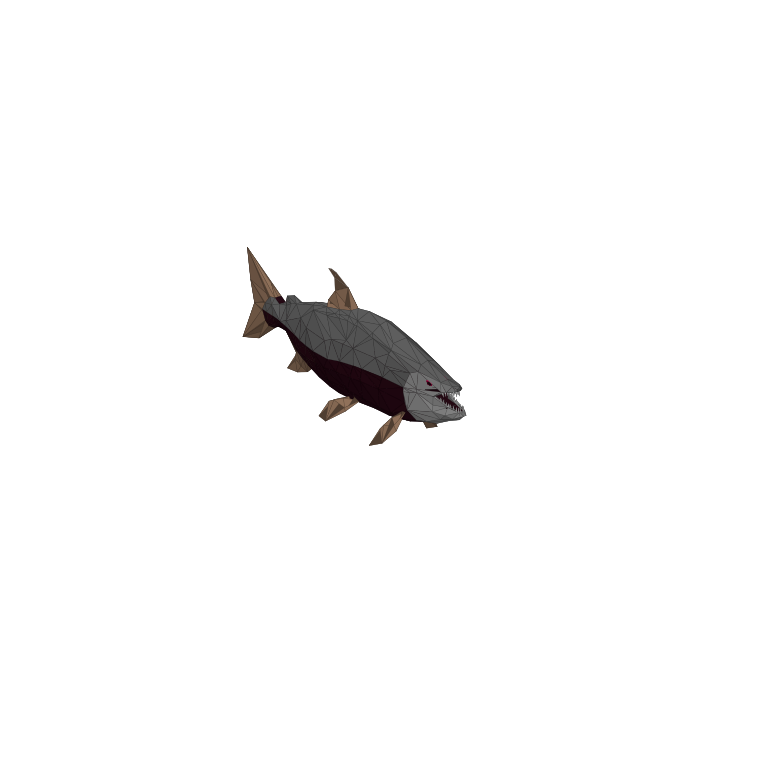 In-game creature asset render of Tigerfish
