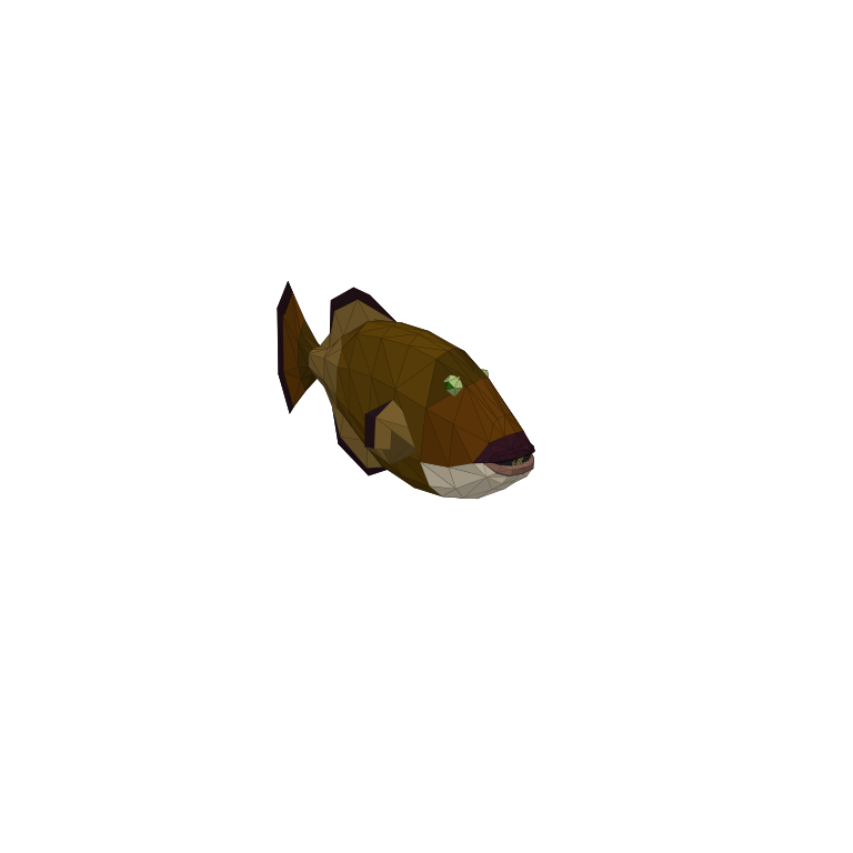 In-game creature asset render of Triggerfish