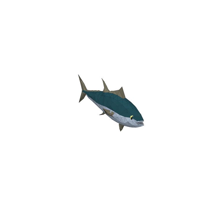 In-game creature asset render of Tuna