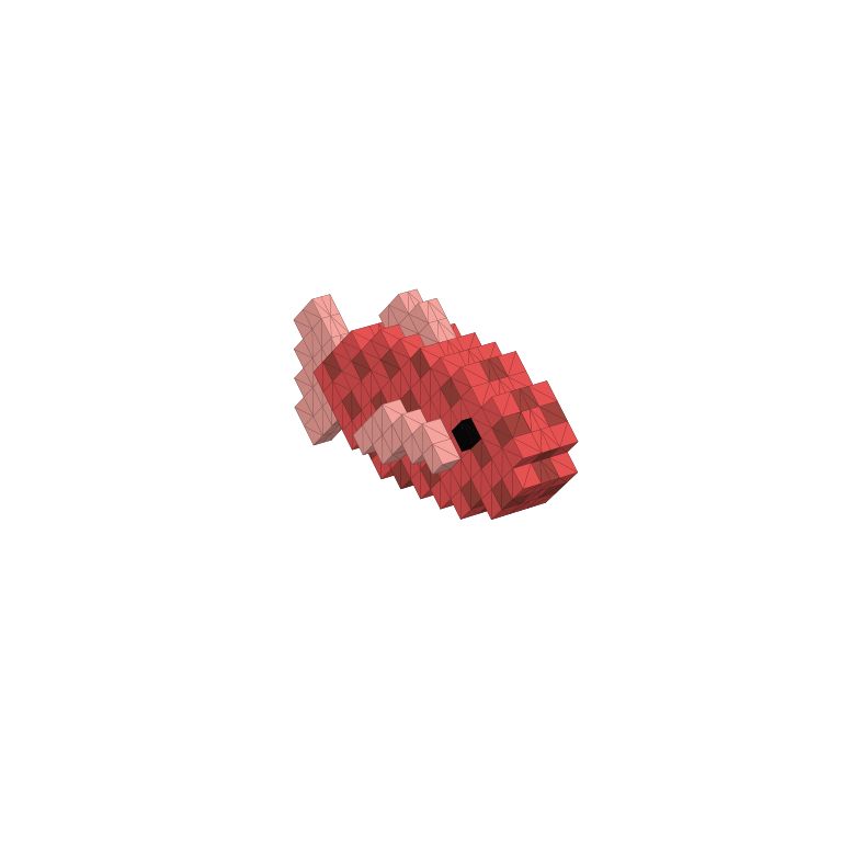 In-game creature asset render of Voxelfish
