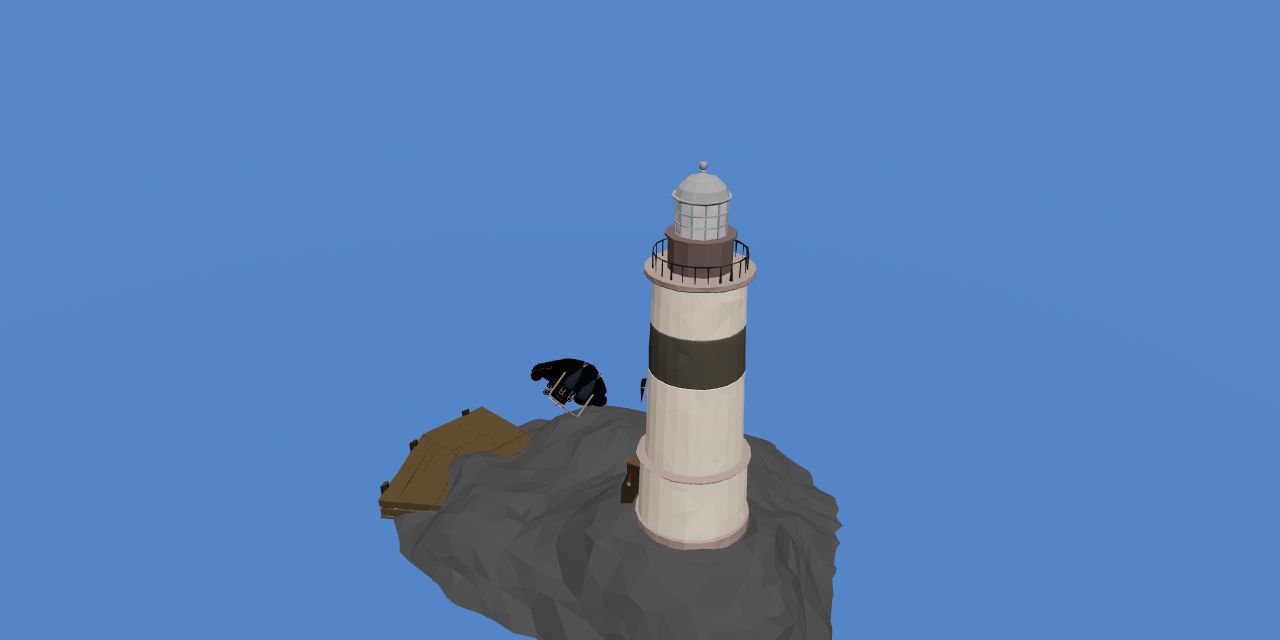 Lighthouse Island scene from the How to Fish 3D island model